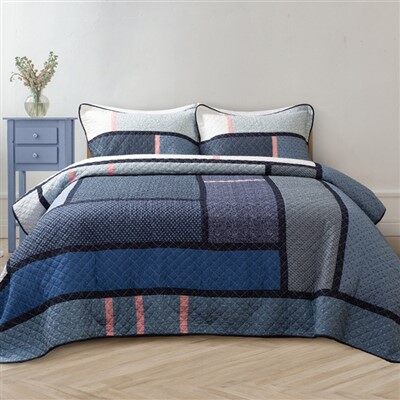 Комплект памучни юргани с асиметрични шарки пачуърк