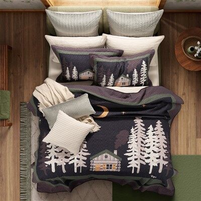 Ensemble de courtepointe en coton à impression numérique