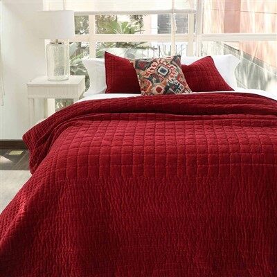 Ensemble de courtepointe en coton brodé