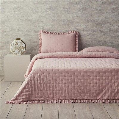 طقم لحاف بالموجات فوق الصوتية ناعم ودافئ مع كشكشة