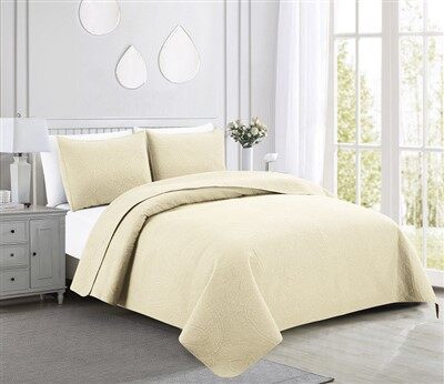 Chăn và ga trải giường thêu trơn