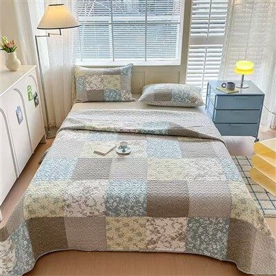 Vintage   Patchwork   Bawełna   Kołdra   Zestaw