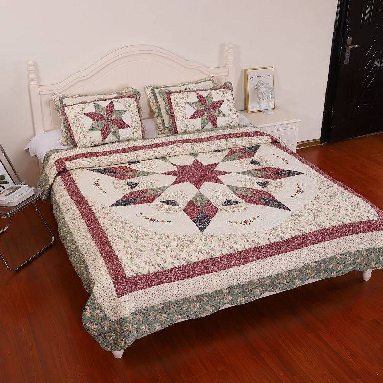 Star Patchwork Quilt Sengetøy