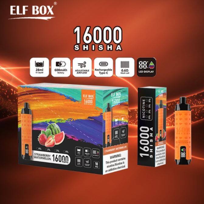 ELF BOX SHISHA 16000 Puffs LED E Cigarette