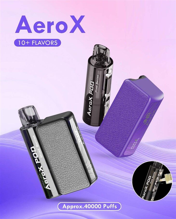 AERO X EU TPD סיגריה אלקטרונית ממלאת מחדש את הנוזל וסופרת את הסיגריות האלקטרוניות