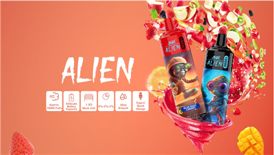 Maapallon ulkopuolinen Jnr Alien 10000 Puffs kertakäyttöinen vape