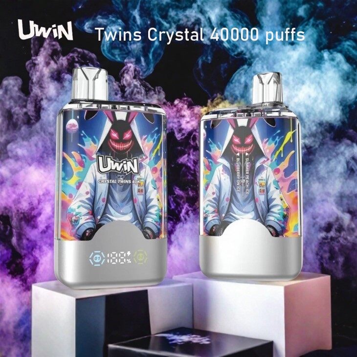 Uwin -Zwillinge Crystal 40000 puffelt zwei Geschmacksrichtungen im Vape