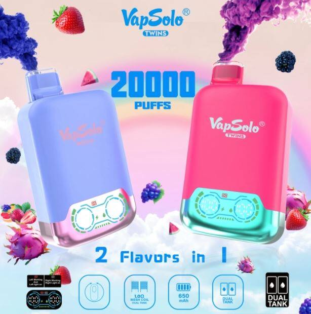 Vapsolo Shisha Twins 20000 Puffs Dual Tank Disposable Vape