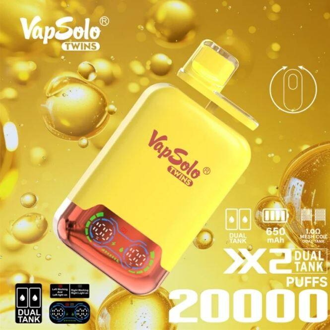 Vapsolo Shisha Twins 20000 Puffs Dual Tank Engangsvape