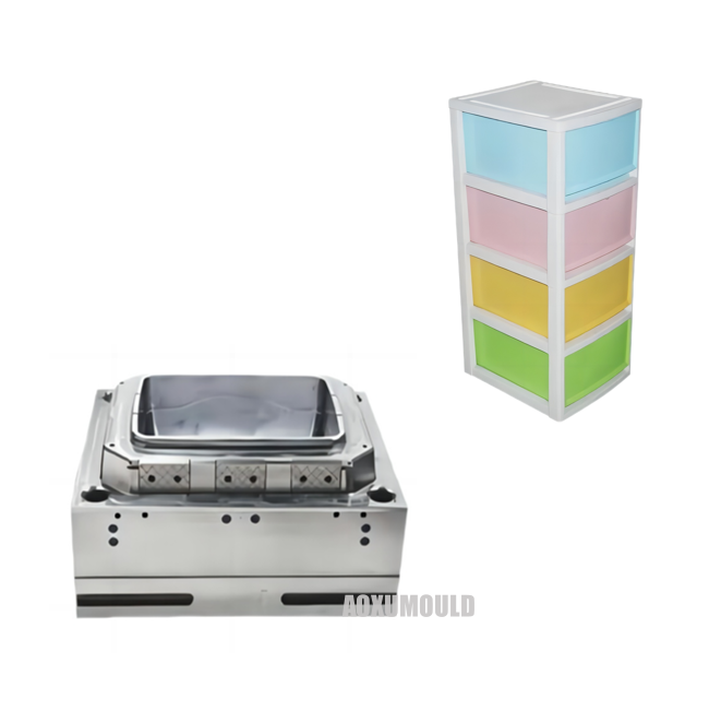 多層プラスチック収納引き出し金型