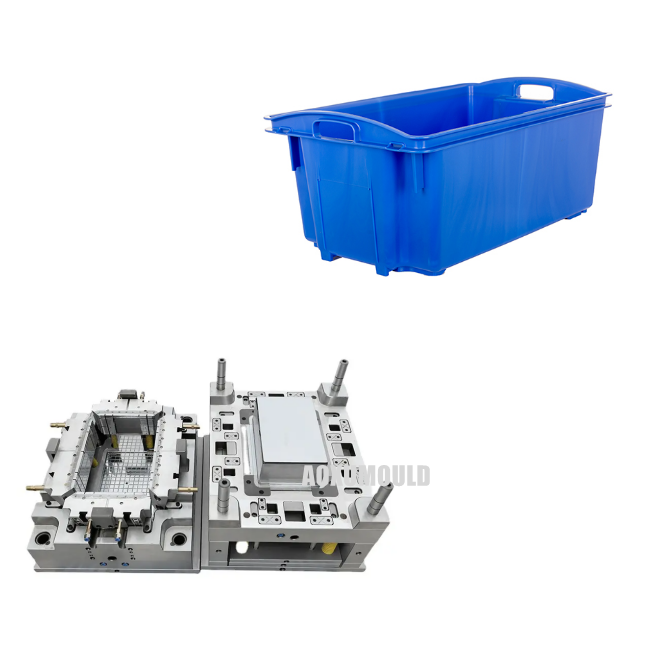 Molde de plástico para cajas de pescado