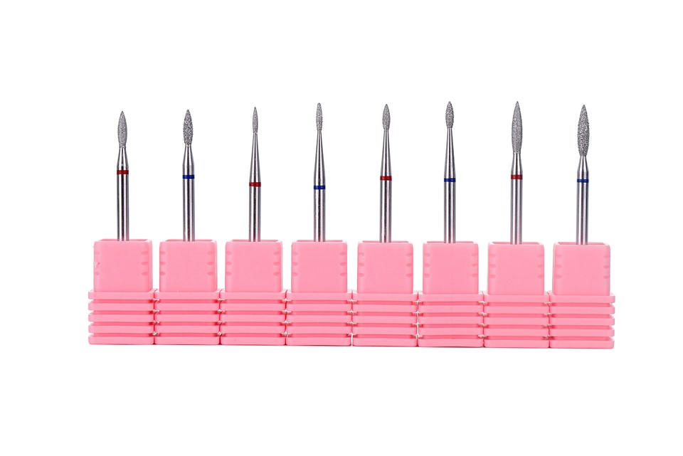 Premium Flame Diamond Nail Drill Bits Set