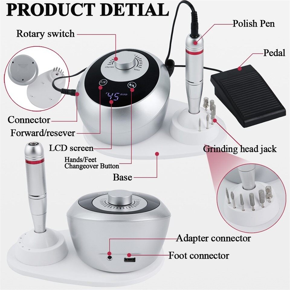 Professional Nail Drill 45000 RPM