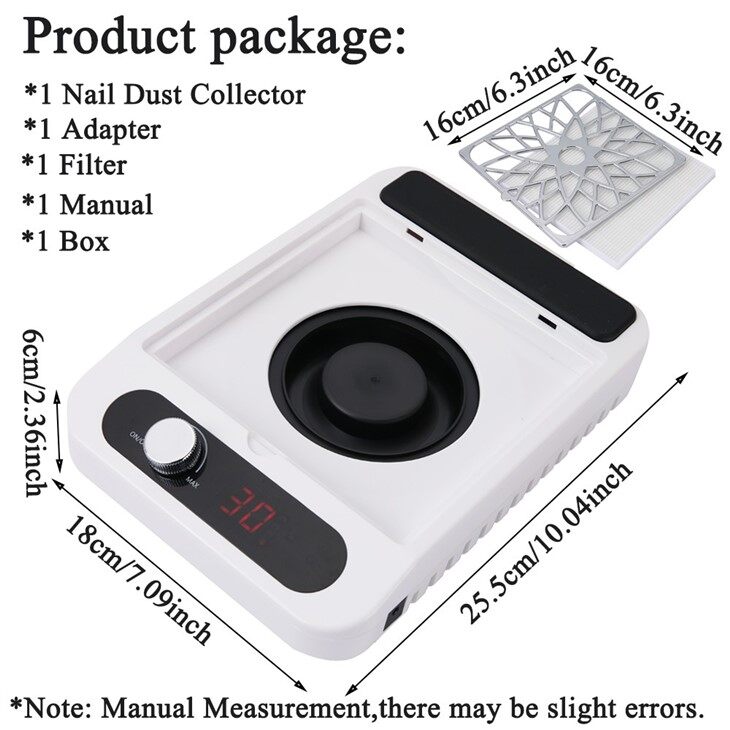 Rechargeable Nail Dust Collector