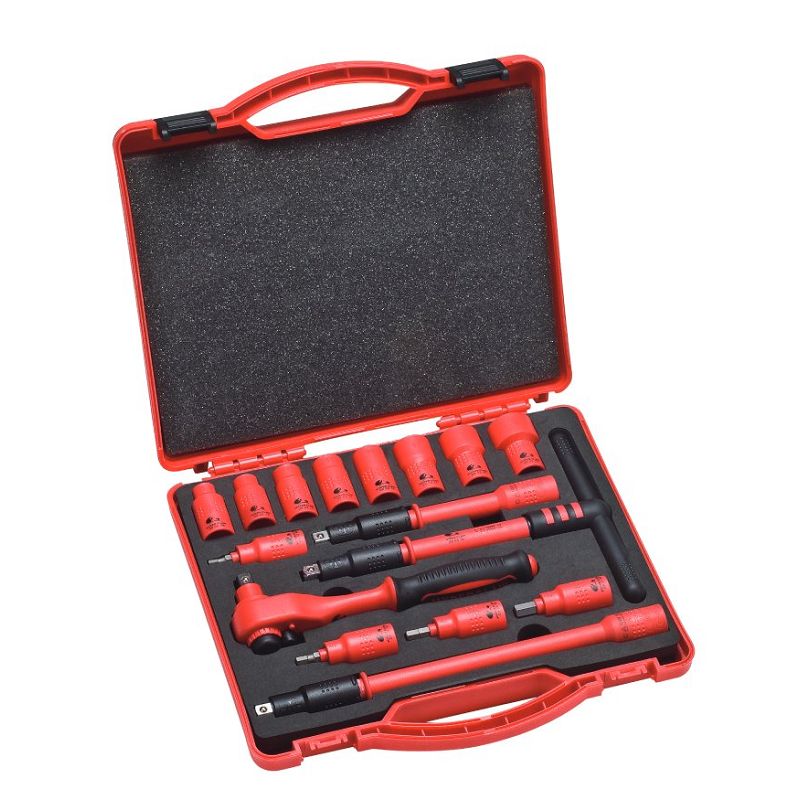 Kits ta 'għodda iżolati VDE ta' 3/8" Socket