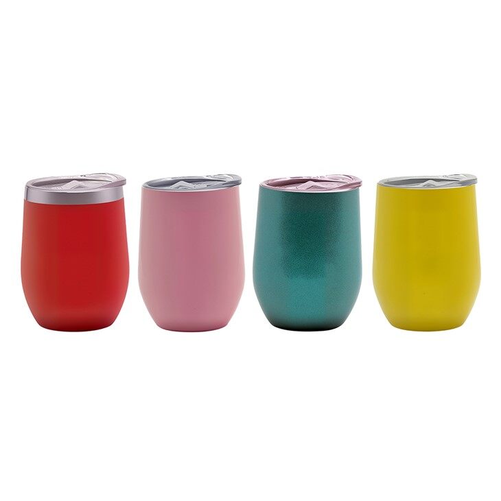 Wine Tumbler With Lid Stemless Wine Glasses