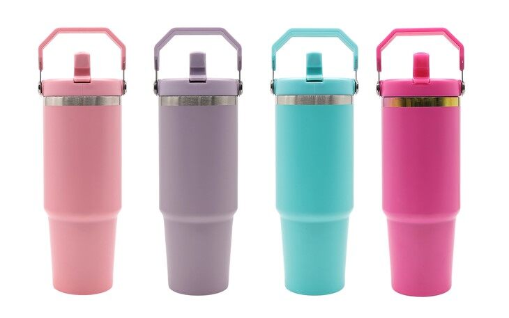 Flip Straw Tumbler Cup Holder Friendly