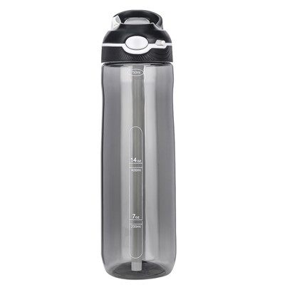 Potel Dwr Plastig Gampfa Gyda Gwellt