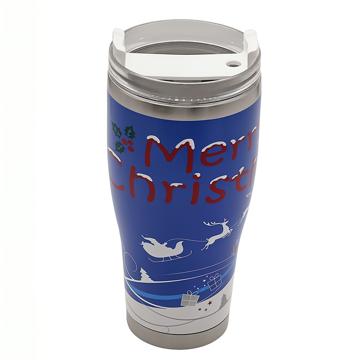 Stainless Steel Christmas Travel Coffee Cup