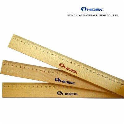 Wooden Ruler Metal Edge