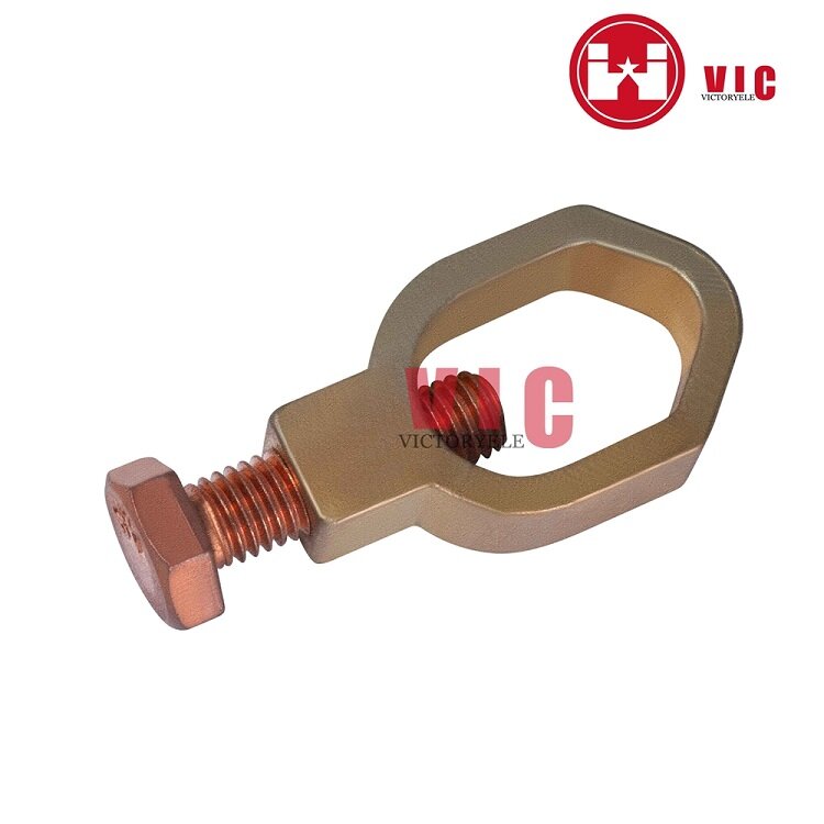 مشبك قضيب أرضي من النحاس