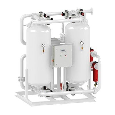 Secador de aire desecante de la torre gemela