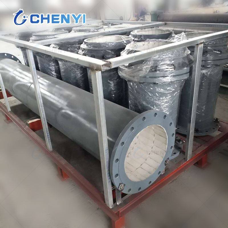 Pipa keramik lurus dengan flensa