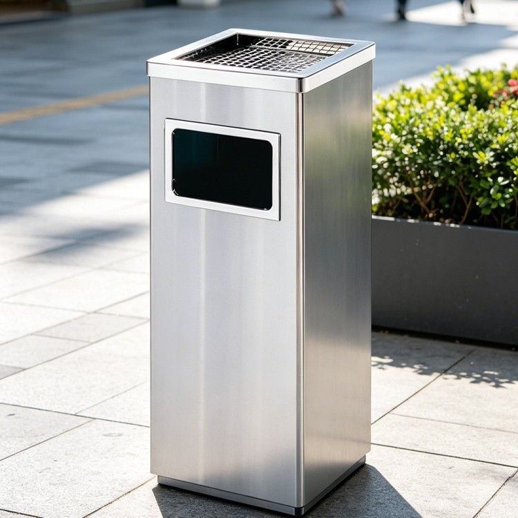 Commercial Stainless Steel Standing Cigarette Ash & Waste Bin best