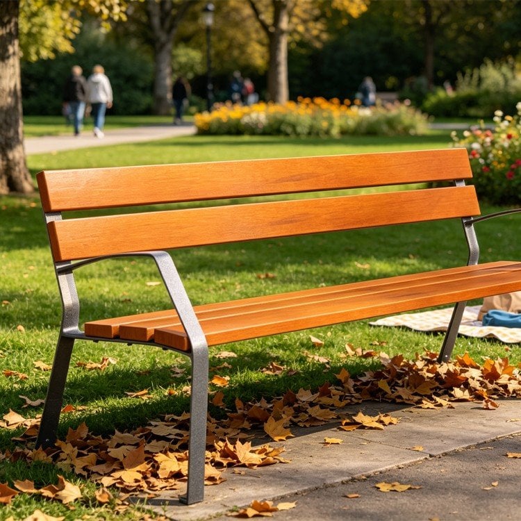 Best-selling Cast Iron Leg & WPC Park Bench best