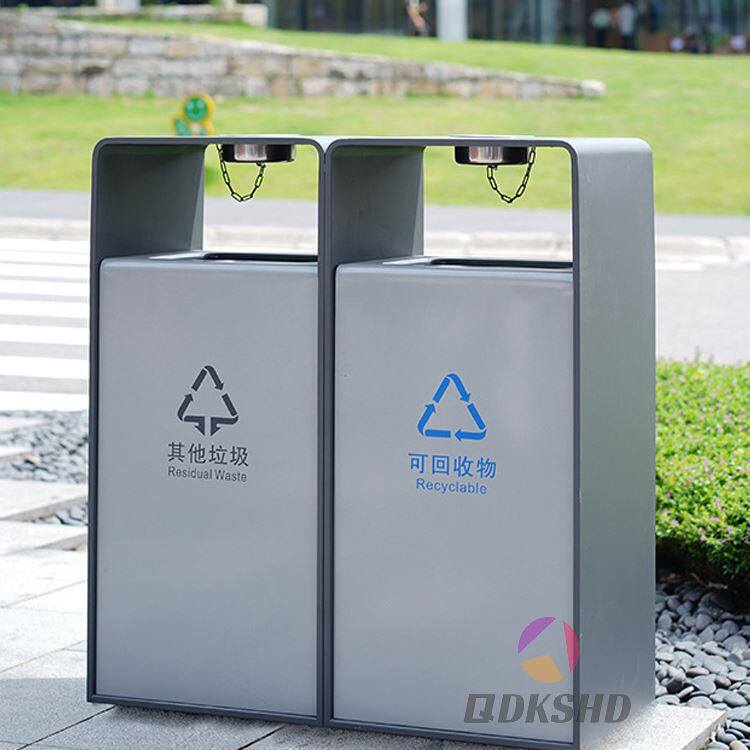 Custom Outdoor Metal Waste Sorting Bins