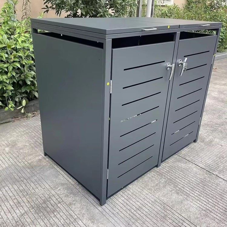 Double Bin Steel Enclosure – Holds Two 240L Wheelie Bins factory