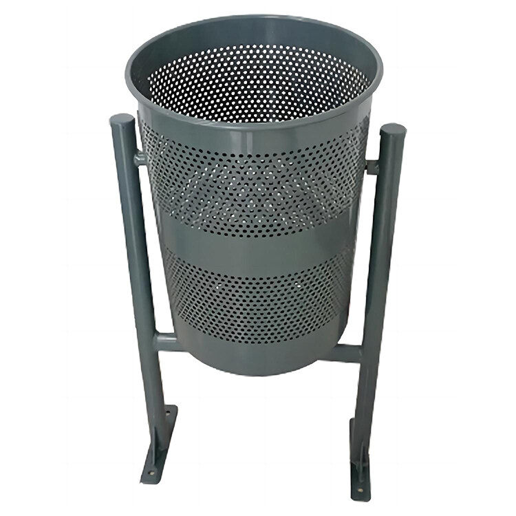 আউটডোর গ্যালভানাইজড ট্র্যাশ ক্যান