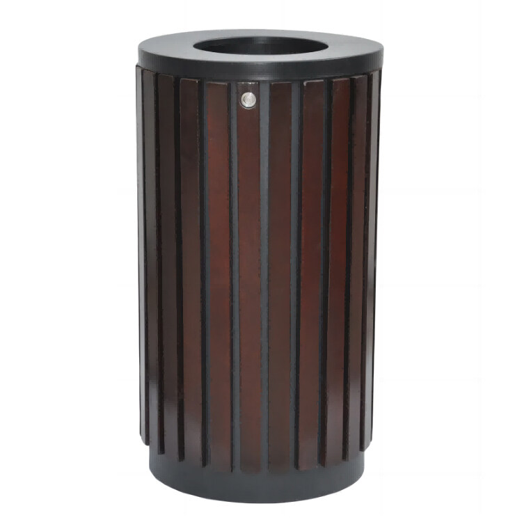 বৃত্তাকার হার্ডউড লিটার বর্জ্য বিন