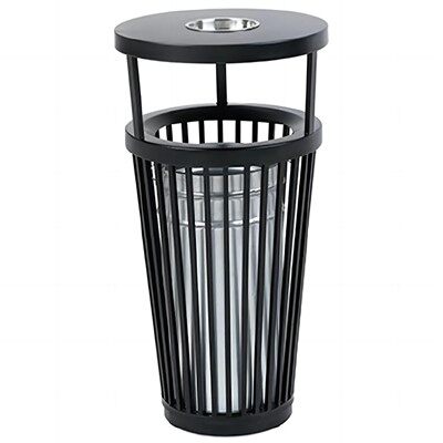 অ্যাশট্রে সহ বাণিজ্যিক ট্র্যাশ ক্যান