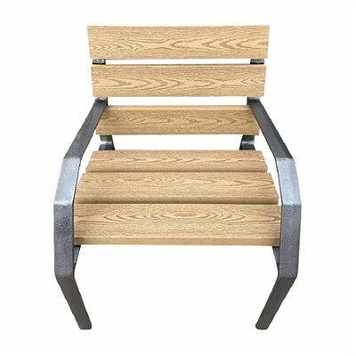 현대 목재 벤치