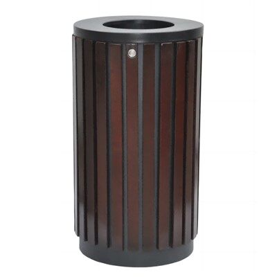 둥근 나무 쓰레기 폐기물 쓰레기통