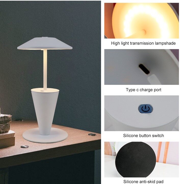 Umbrella table lamp details