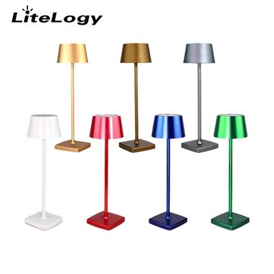 Lampe de table sans fil en aluminium