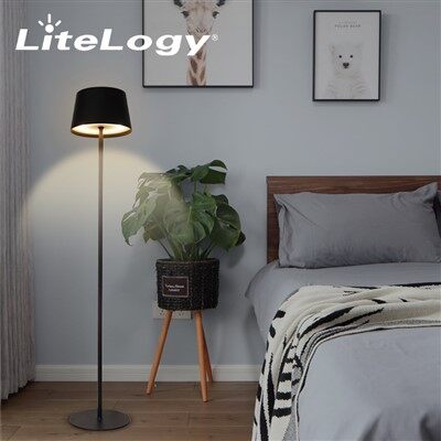 Современный металлический торшер