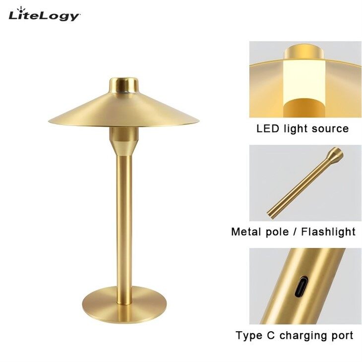 Lampa de masă cu torță