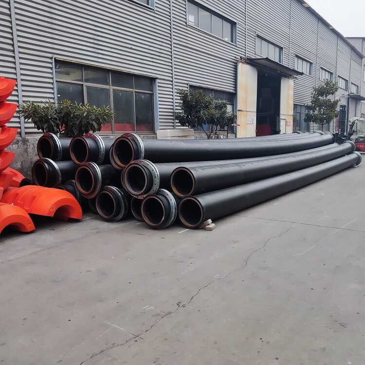 Черна драгажна фланцова HDPE тръба