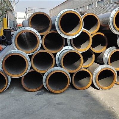 Pipa HDPE dengan flensa kedua ujungnya