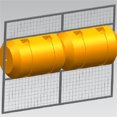 Penghalang Sampah Rangka Baja