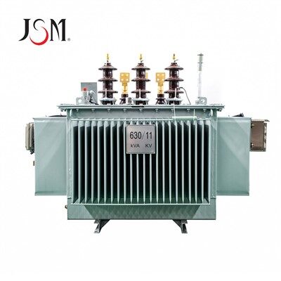 Transformateur triphasé immergé dans l'huile en alliage amorphe entièrement scellé de 30 kva à 2 500 kva haute tension 6 à 11 kV basse tension 400 V