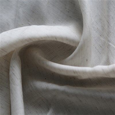 Tissu teint en viscose de lin nature