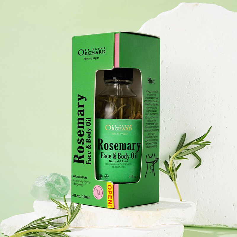 Huile corporelle visage au romarin