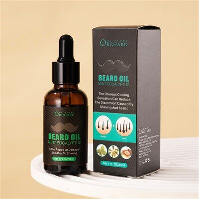 Huile à barbe à la menthe et à l'eucalyptus