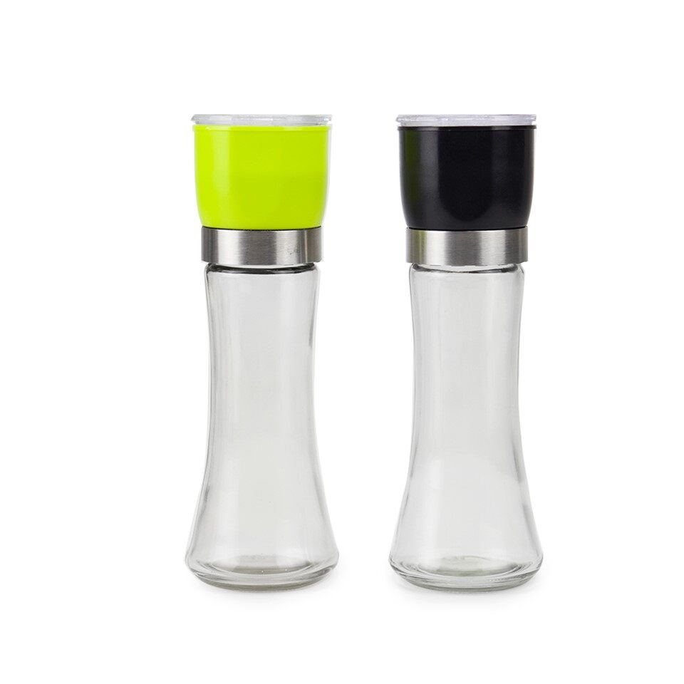 Black Stainless Steel Salt And Pepper Shakers