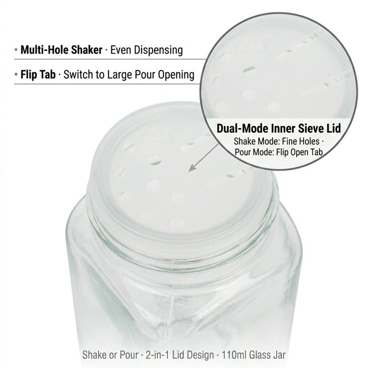 Glass Jars With Plastic Spice Cap best