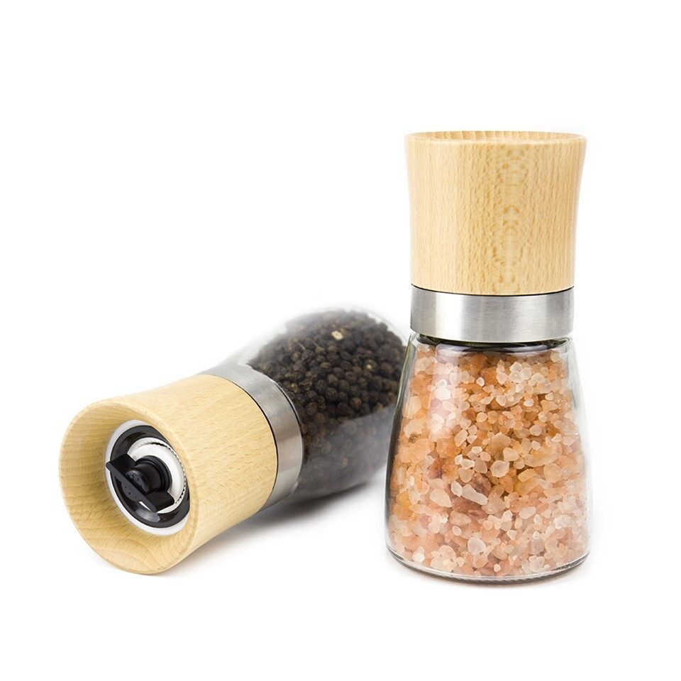 Light Wood Salt And Pepper Grinders